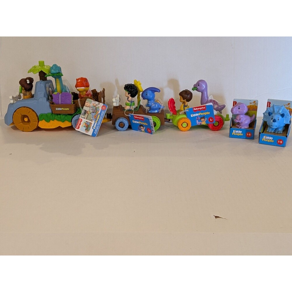 Little People Dinosaur Parade: Log Car, Egg Car, Wobble Truck & Dinosaurs New